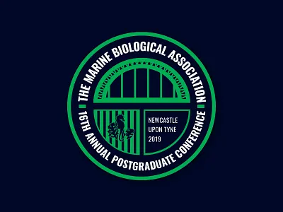 Marine Biological Association Conference badge logo branding conference design graphicdesign illustration illustrator logo marine photoshop vector