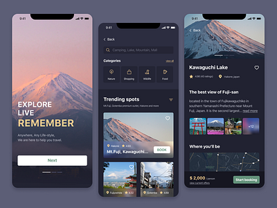 Travel booking application booking mobile product travel ui