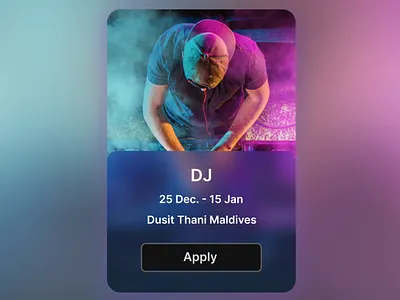 Glass effect card design figma glass ui