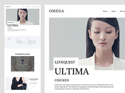 Fashion Web Concept black design fashion ui ux web web design webdesign white