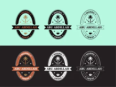 Arabic Badge Logo amblem arabic badge branding coffee design graphic logo