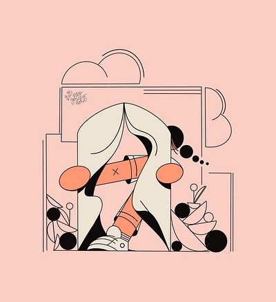 It’s your time - illustration. abstract character design illustration