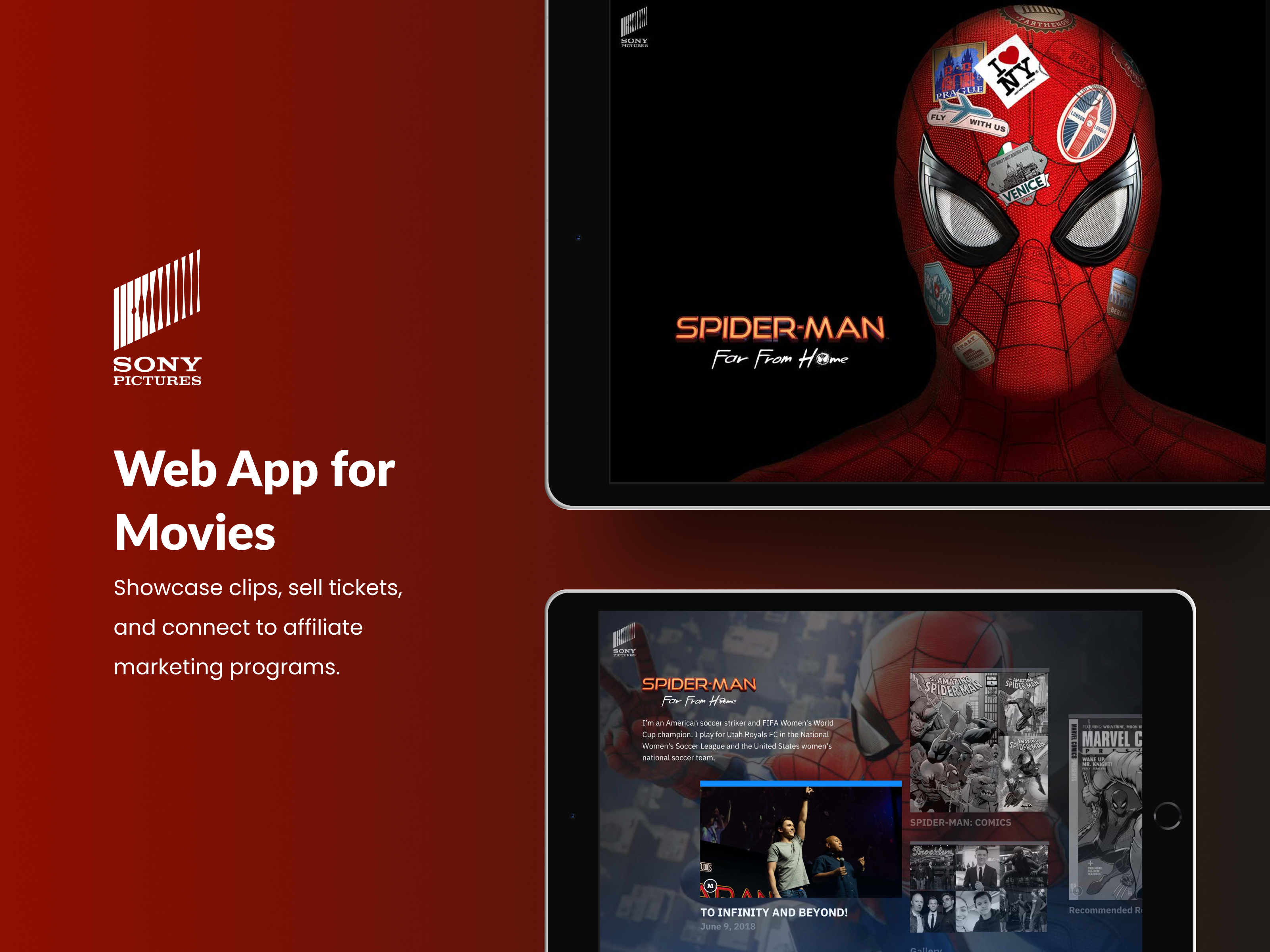 Web App for Movies app app design design entertainment events gallergy history media movie experience movies product design shows spiderman timeline tv show ui user experience ux web app web design