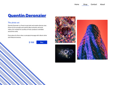 Shop page || School homework artist desktop figma shop ui design