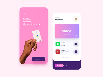 Banking Mobile App Design animation bank app banking branding creative daily ui dashboad expenses finance app gradient illustraion interaction minimal mobile mobile app design print product design saving typogaphy web design