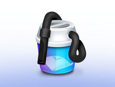 Vacuum Cleander Icon design 2d 3d android icon big sur cleaner flat graphic design icon iphone icon material design minimal mobile design ui ux vacuum cleaner vibrant