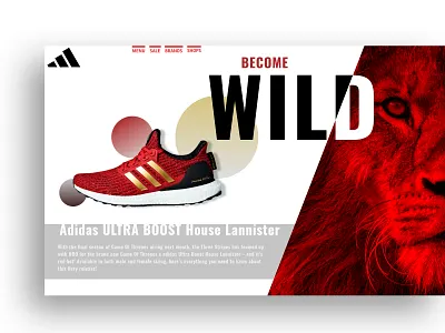 Adidas (consept) design landing page shop web website