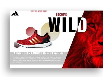 Adidas (consept) design landing page shop web website