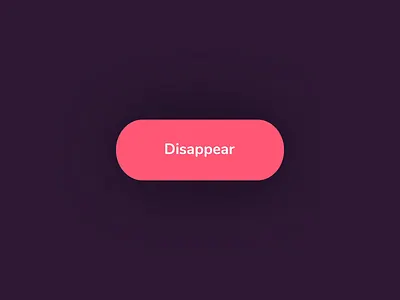 Disappear button microinteraction animation button button animation button design buttons clean micro interaction microinteraction particle
