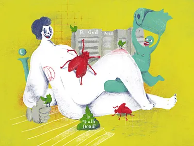 post truth character design face girl illustration post truth poster truth woman