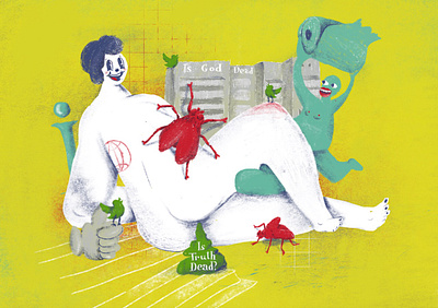 post truth character design face girl illustration post truth poster truth woman