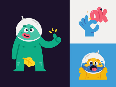 Cosmo blob man stickers achievement austronaut avatar award badge badges blob character cosmos emoji face illustration logo man reward smile sticker stickers