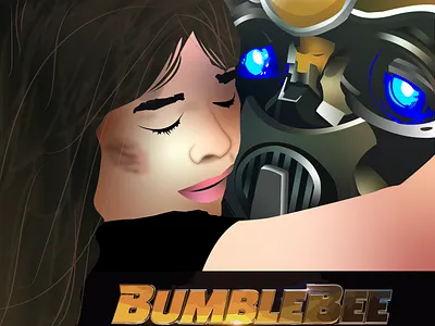 Bumblebee adobe illustrator branding bumblebee creative design digital art digital portrait hollywood illustration portrait transformers typography vector
