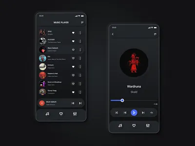 Music Player App ( Dark Mode Neumorphic ) app dark dark app dark mode dark theme dark ui darki music ios music music app music player music ui neumorphic neumorphic design neumorphism player player app ui ux