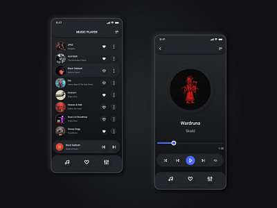 Music Player App ( Dark Mode Neumorphic ) app dark dark app dark mode dark theme dark ui darki music ios music music app music player music ui neumorphic neumorphic design neumorphism player player app ui ux