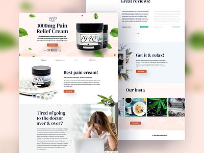 1940 Pain Relief branding concept uiux webdesign