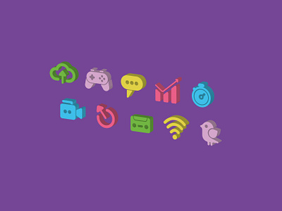 Flat 3d icons 3d icons design flat icons icon illustration product design vector web