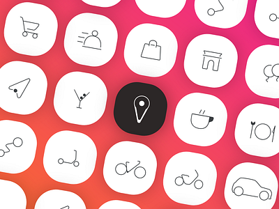 Icon set map app app google maps icon set iconography icons logo maps mapstr ui