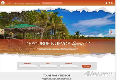 Diseño Web Tours - travel adobe xd animation comercio electronico diseño diseño web tours turismo viajes web