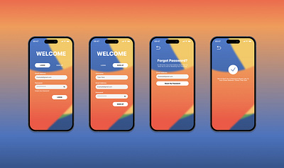 Login Pages | UI/UX Design animation app design figma graphic design interactive ios iphone login register signup ui ux