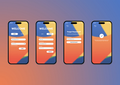 Login Pages | UI/UX Design animation app design figma graphic design interactive ios iphone login register signup ui ux