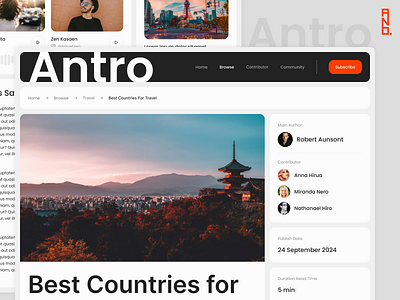 Antro - Article Website article design product ui ui design ux ux design website