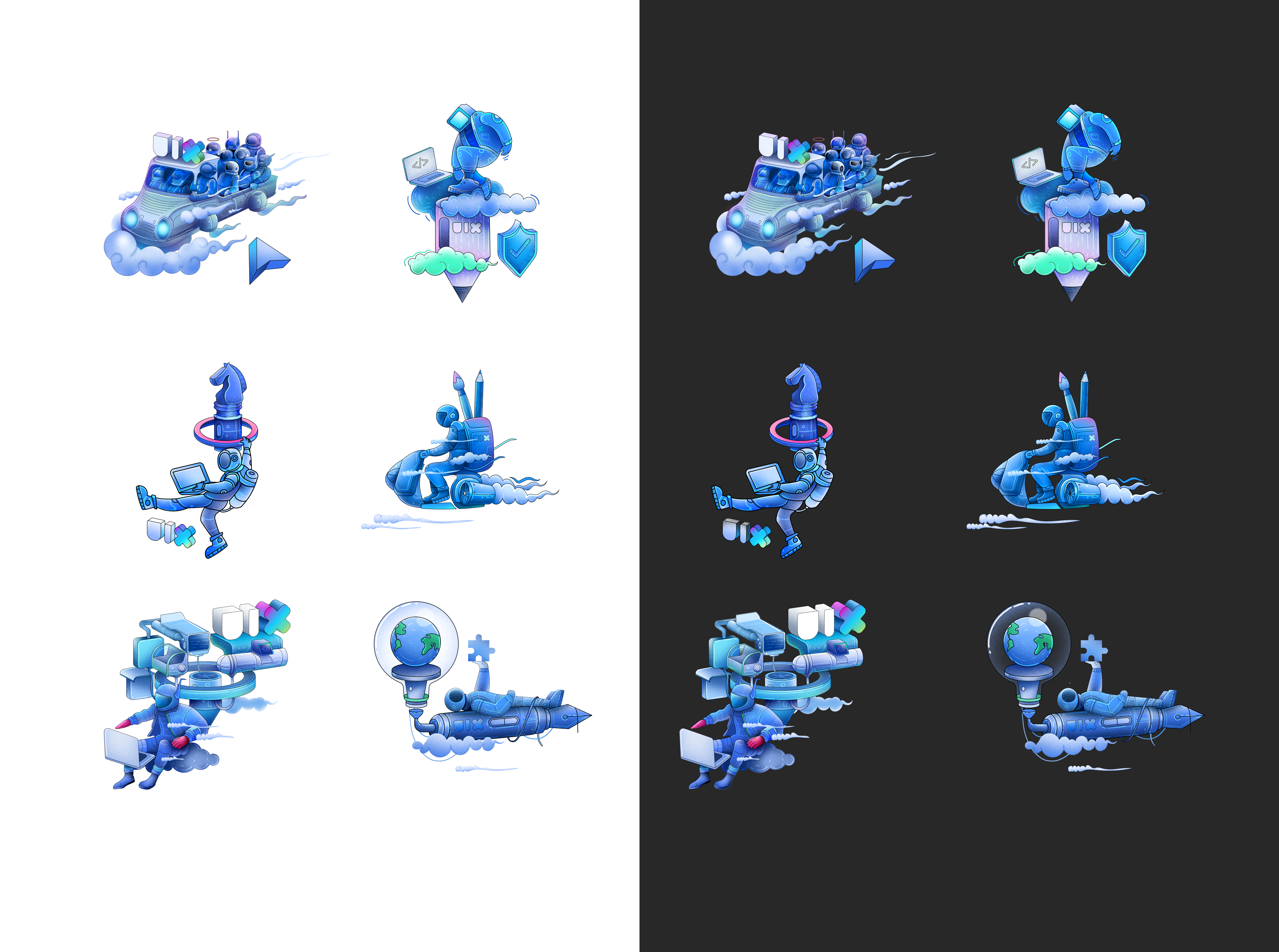 Crafting a Cohesive Visual Identity 3d graphic design illustartion ui