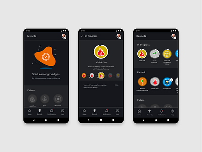 Gamification for IoT firestove Android App