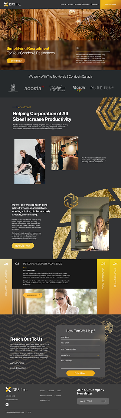 Luxury Staffing Agency Web Design branding luxury ui ux web design