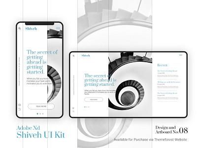 Clean and Multi-Purpose UI Kit ( Shiveh ) architect clean clean ui fashion graphic interface minimal multipurpose responsive ui design uiux ux design website