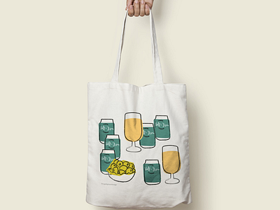 Tote Bag - Voll Damm - Olives - Beer beer beer art beer can beer label branding covid design friends illustration logo olives penedes tote totebag vermut