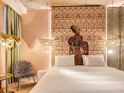 HEADBOARD DESIGN FOR SOUTH ROOM art collage collageart hotel hoteldesign mural mural design muralart muralist murals