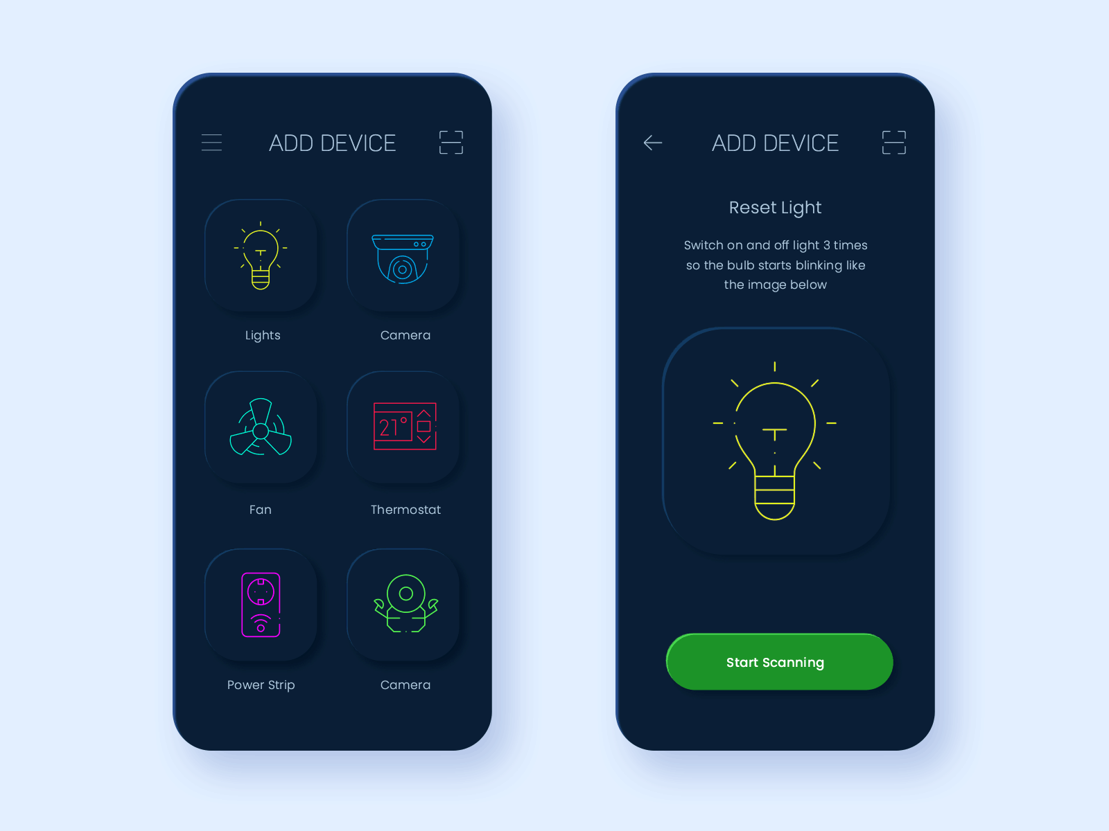 Day 9 of 30 - a minimal smart home app concept (Dark Mode) 100 day project 100daychallenge app app design appdesign dark app dark mode design home illustration interface light minmal smart home smart home app smart light ui ux