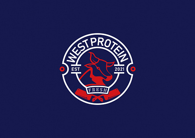 West Protein Visual Identity Design | Logo Design beef logo brand identity branding cow logo logo logo beef logo brand logo cow logo design visual identity