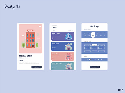 Hotel Booking - Daily Ui - 067 app app design dailyui dailyui067 dailyuichallange design digital dribbble illustration ui vector