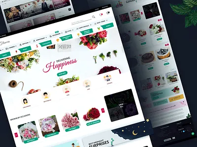Landing Page Flowers ui design uiux ux web design website website design