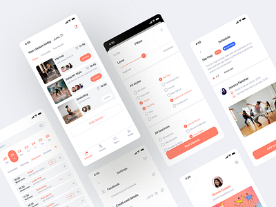 Dance School App dance dance school fitness ios ios app mobile schedule school sport user experience design