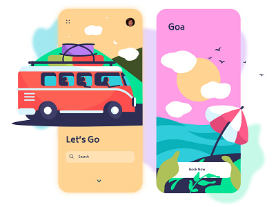 Travel app illustration travel travel agency travel app design ui