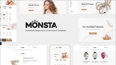 Monsta Jewelry WooCommerce WordPress Theme e commerce website jewelry website online jewelry website