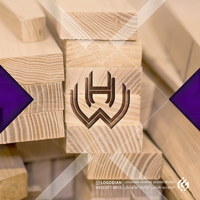 WH LOGO hoopoe wood hoopoe wood logo logo dian logodian logotype wh logo wh logo design wood logo طراحی لوگو طراحی لوگو حرفه ای قیمت طراحی لوگو لوگودیان