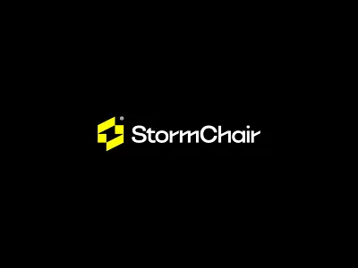 StormChair based chair couch design grid grotesque logo logotype minimal simple storm thunder typography