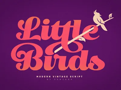 Little Birds Script cartoon font christmas christmas font font fonts lettering logotype logotypes poster bird poster christmas script font script lettering scriptfont senzana summer summer font typedesign typography
