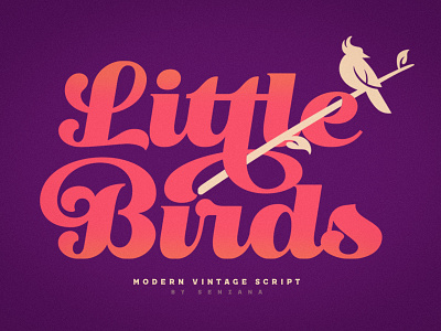 Little Birds Script cartoon font christmas christmas font font fonts lettering logotype logotypes poster bird poster christmas script font script lettering scriptfont senzana summer summer font typedesign typography