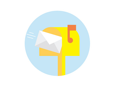 mailbox circle envelope icon mailbox