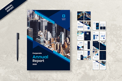 Annual Report Brochure Template annual report annual report brochure annual report template branding brochure design business clean company corporate creative design elegant infographics informational letter light magazine minimalist modern professional