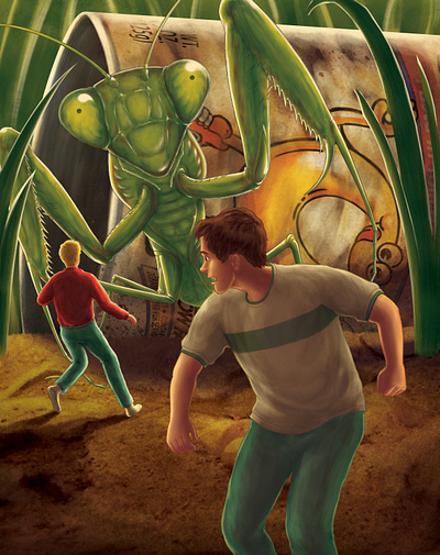 Tiny illustration retro sci fi