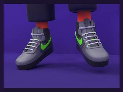 shoes 3d abstract c4d cinema 4d design geometric photoshop ui ux web