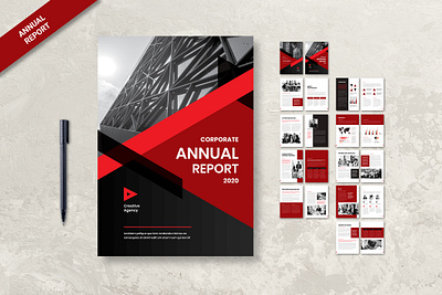 Annual Report Brochure Template annual report annual report brochure annual report template branding brochure design business clean company corporate creative design elegant infographics informational letter light magazine minimalist modern professional