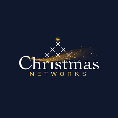 Christmas Television Logo christmas gold logo network online stars television