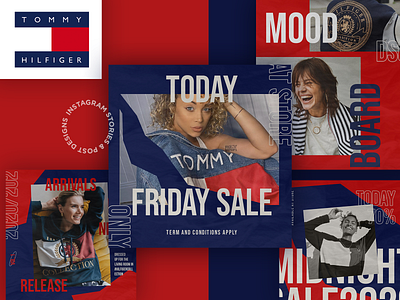 Tommy Hilfiger Social Media Redesign ad advertisement banner banner ad graphics instagram instagram banner instagram post instagram stories minimal modern nisha nisha droch nisha f1 redesign soical media tommy hilfiger